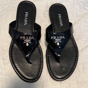 Prada patent leather sandal